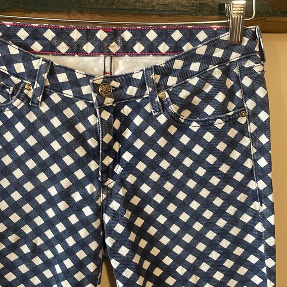 2/$30 Kate Spade Broome Street Gingham Denim Cropped Jean Pants Size 28 - Picture 6 of 15